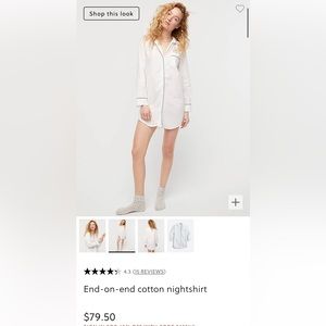 J. Crew End-on-end Cotton Night Shirt
